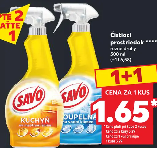 Savo čistiaci prostriedok Kuchyňa, Kúpeľňa a vodný kameň