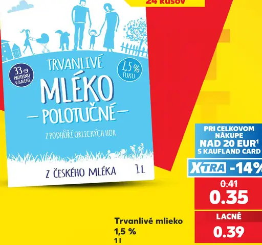 Bohemilk Opočno trvanlivé mlieko 1,5 %