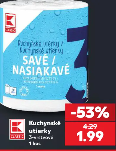 K-Classic Kuchynské utierky 3-vrstvové