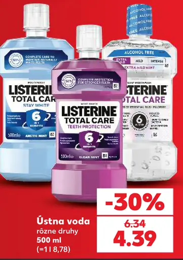 Listerine ústna voda vybrané druhy