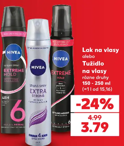 Nivea lak na vlasy alebo tužidlo na vlasy – rôzne druhy