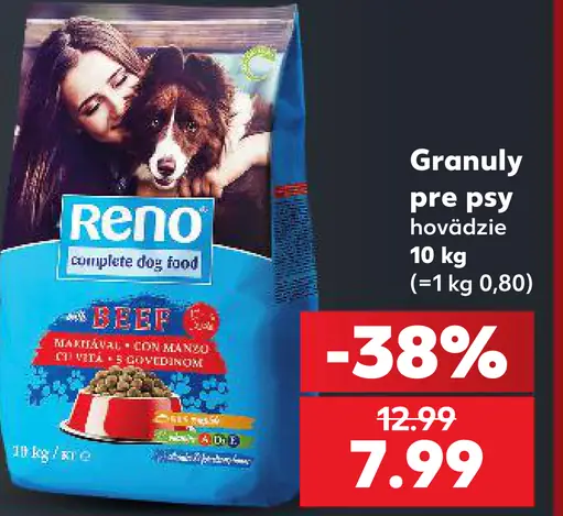 Reno Granuly pre psy hovädzie