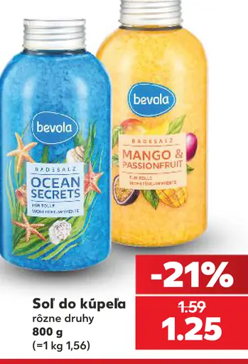Bevola soľ do kúpeľa Ocean Secrets a Mango & Passionfruit