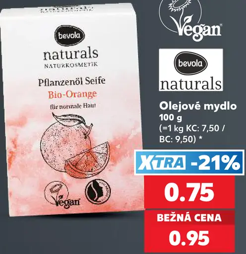Bevola naturals olejové mydlo Bio-Orange