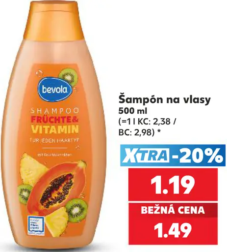 Bevola šampón na vlasy Fruchte & Vitamin