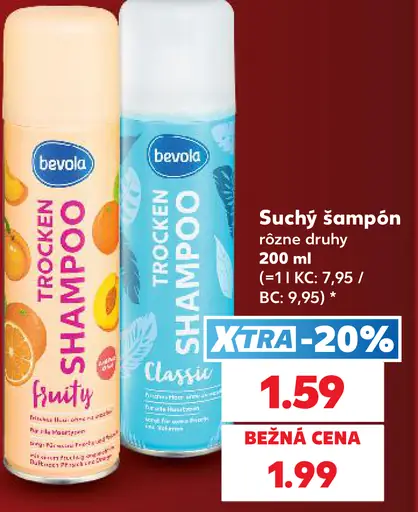 Bevola Suchý šampón Fruity, Classic