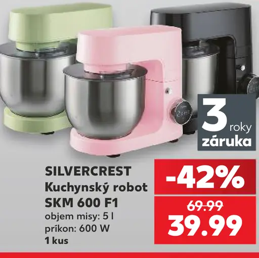 Silvercrest kuchynský robot SKM 600 F1, čierny