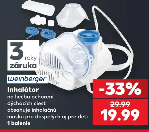 Weinberger inhalátor na liečbu ochorení dýchacích ciest