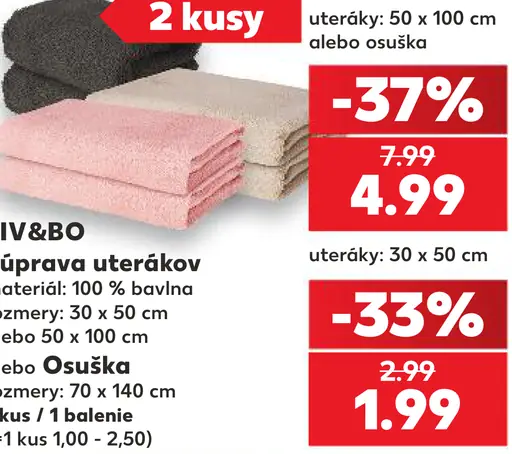 LIV&BO súprava uterákov 50 × 100 cm