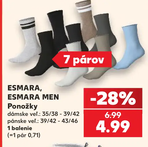 ESMARA a ESMARA MEN ponožky