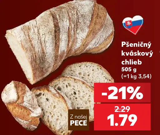 Pšeničný chlieb s kváskom