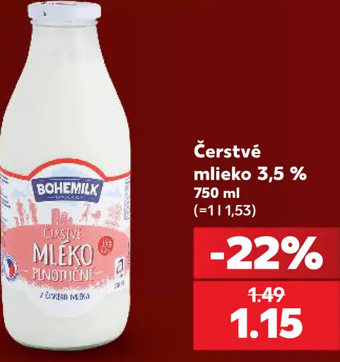 Čerstvé mlieko 3,5 %