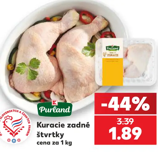 Purland kuracie zadné štvrťky