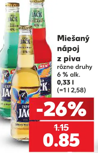 Captain Jack Miešaný nápoj z piva