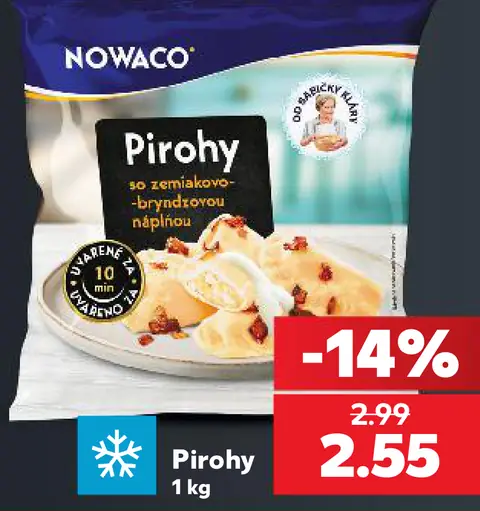Nowaco Pirohy so zemiakovo-bryndzovou náplňou
