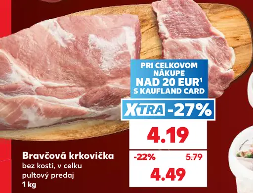 Bravčová krkovička bez kosti v celku