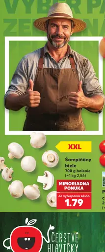 Šampiňóny biele