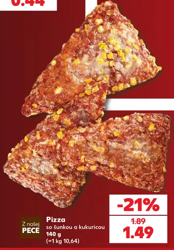 Pizza so šunkou a kukuricou