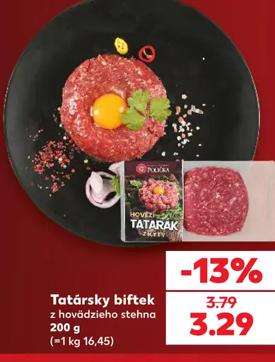 Tatársky biftek z hovädzieho stehna