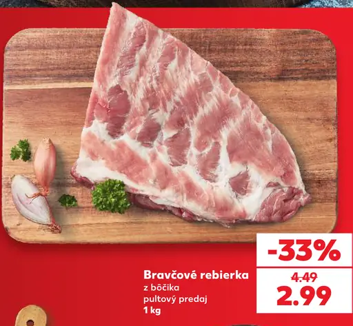 Bravčové rebierka z bočka