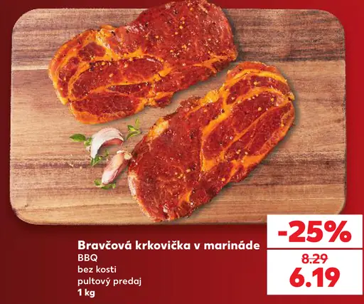 Bravčová krkovička v marináde BBQ bez kosti