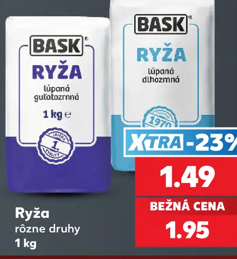 Ryža różne druhy
