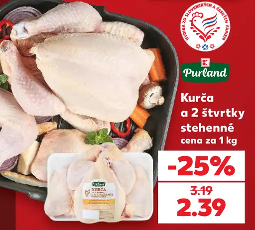 Kurča a dve štvrtky stehenné