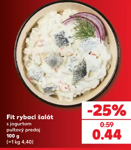 Fit rybací šalát s jogurtom