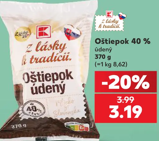 Údený oštiepok 40 %