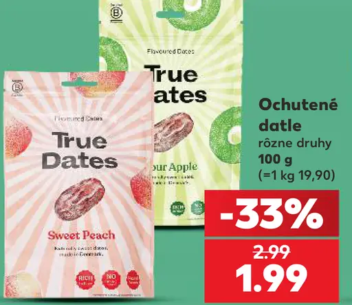 True Dates ochutené datle rôzne druhy