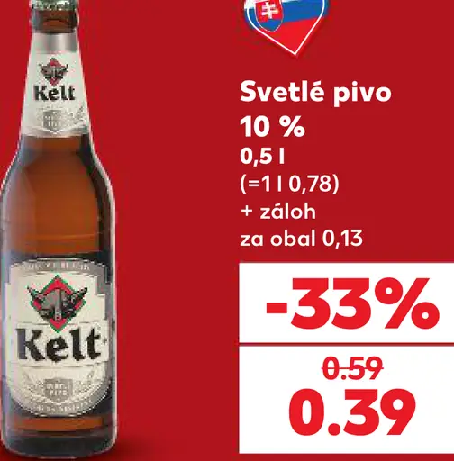Kelt Svetlé výčapné pivo 10%
