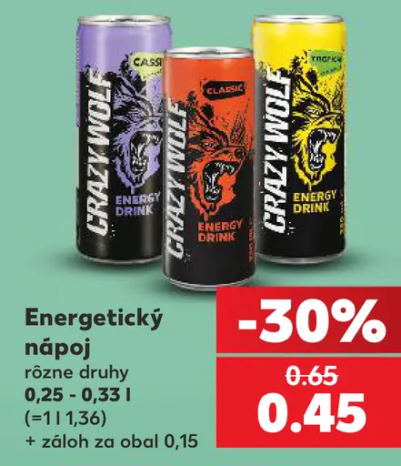 Crazy Wolf Energetický nápoj