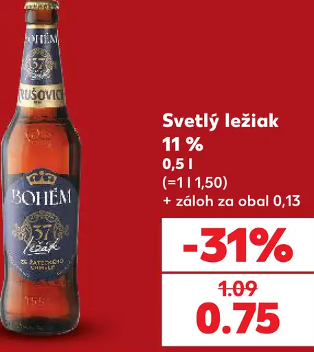 Bohemia svetlý ležiak 11 %