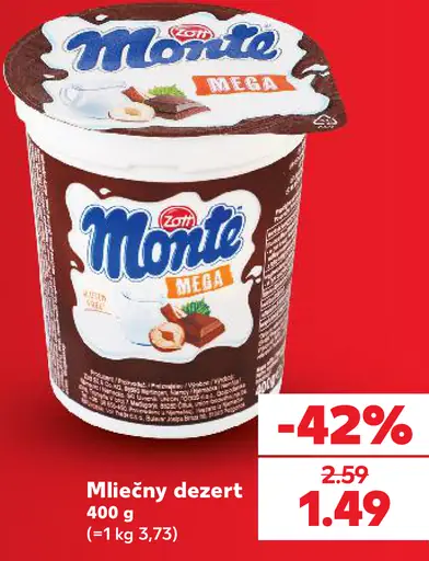 Monte Mega mliečny dezert