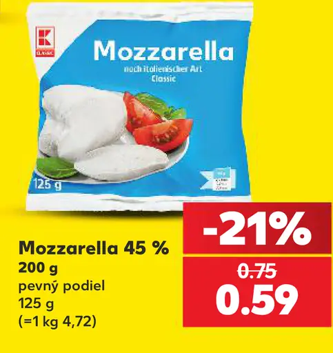 K-Classic Mozzarella 45%