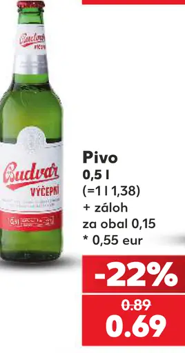 Budvar výčapné pivo