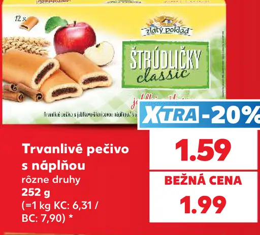 Štrúdličky classic – trvanlivé pečivo s náplňou