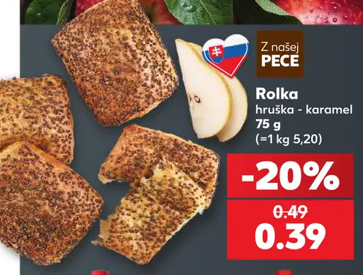Rolka hruška-karamel