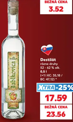 Destilát rôzne druhy