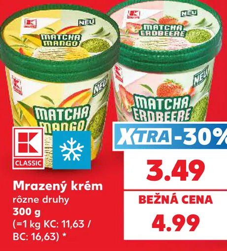 K-Classic mrazený krém rôzne druhy