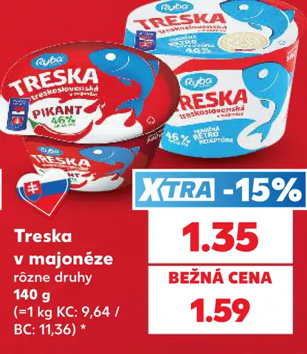 Ryba Treska v majonéze, rôzne druhy