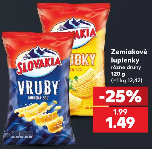 Slovakia zemiakové lupienky solené