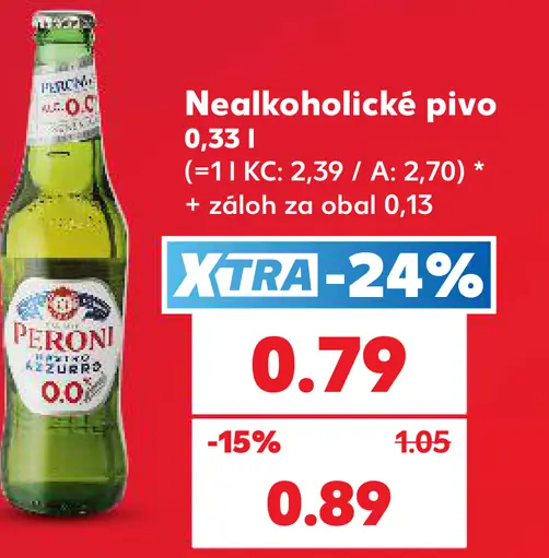 Peroni Nastro Azzurro nealkoholické pivo