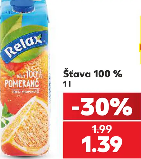 Relax 100 % pomarančová šťava