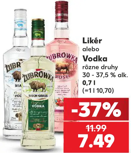 Likér alebo vodka, rôzne druhy