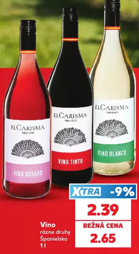 El Carisma Vino rosado, Vino tinto a Vino blanco