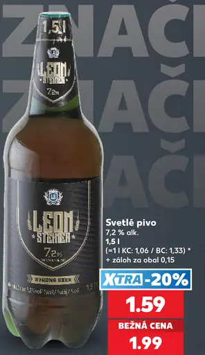 Leon Steiner svetlé pivo 7,2 % alk.