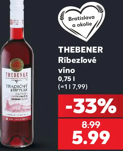 Thebener ríbezľové víno