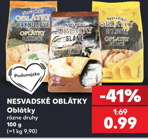 Nesvadské oplátky, rôzne druhy