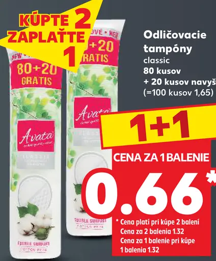 Avata odličovacie tampóny classic